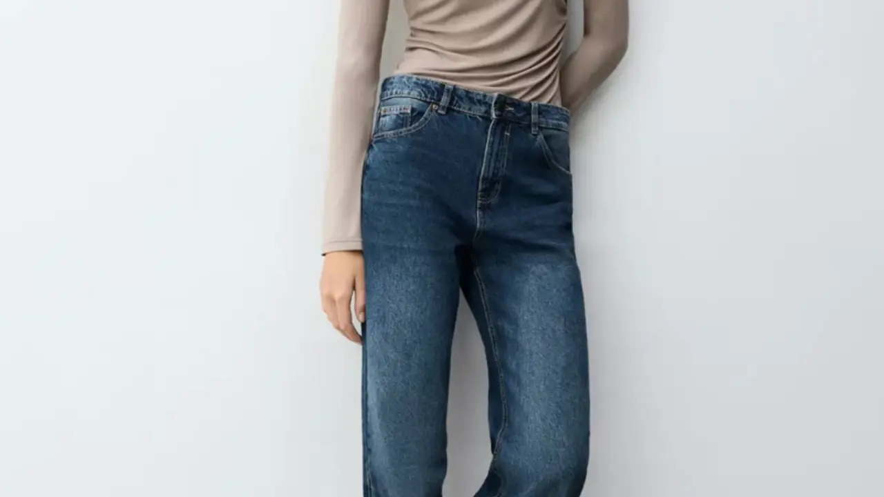 Jeans slim wide, Lefties.com.