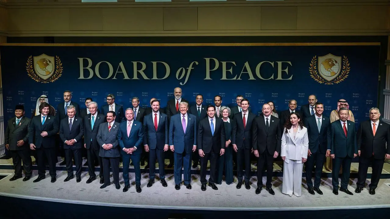 Donald Trump, J.D. Vance, Marco Rubio y los l&iacute;deres en la Junta de Paz. / @WhiteHouse