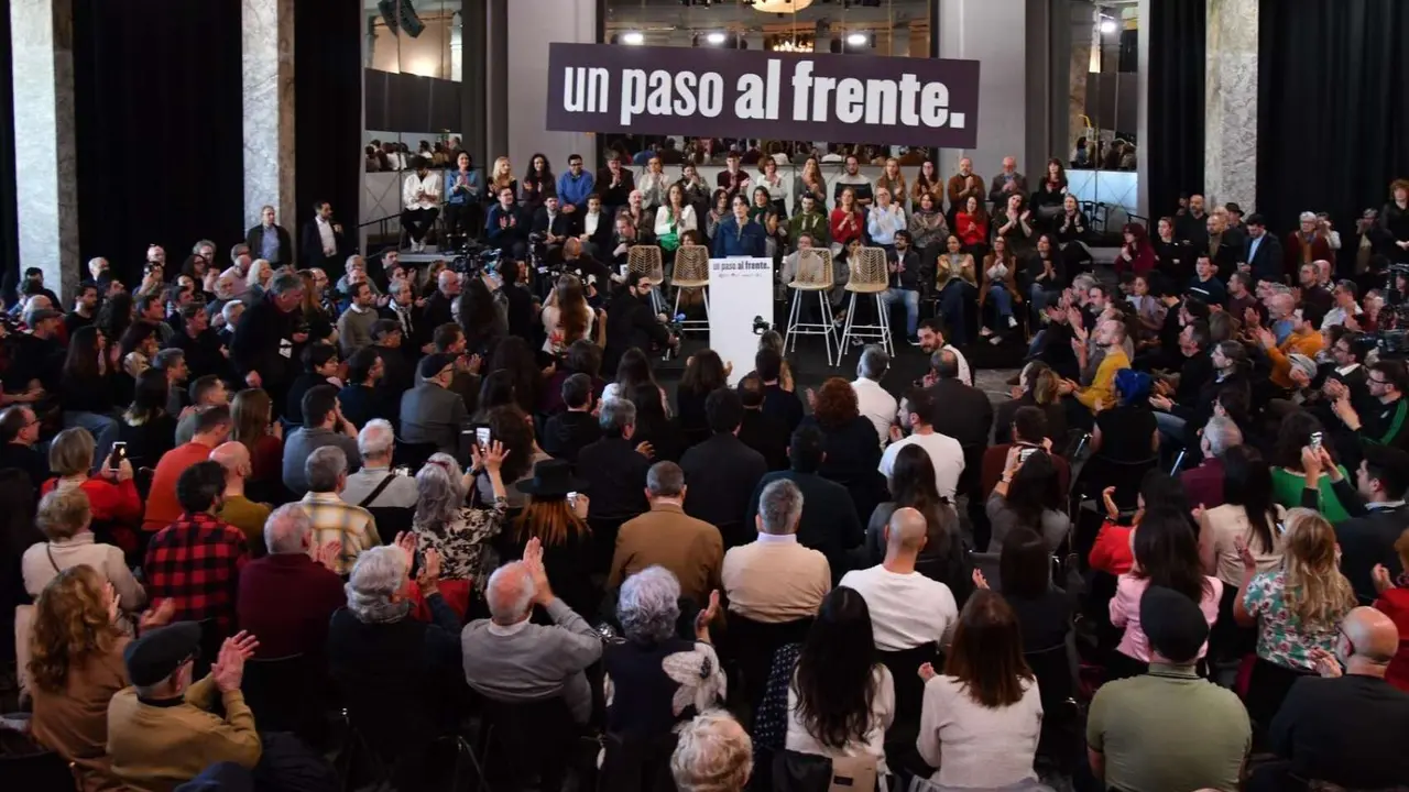 La portavoz de M&aacute;s Madrid en el Ayuntamiento, Rita Maestre, este s&aacute;bado, en el C&iacute;rculo de Bellas Artes de Madrid. / @SG_UGT.