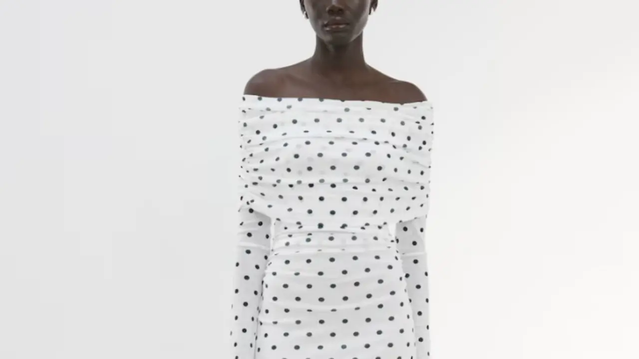 Vestido lunares, Mango.com.