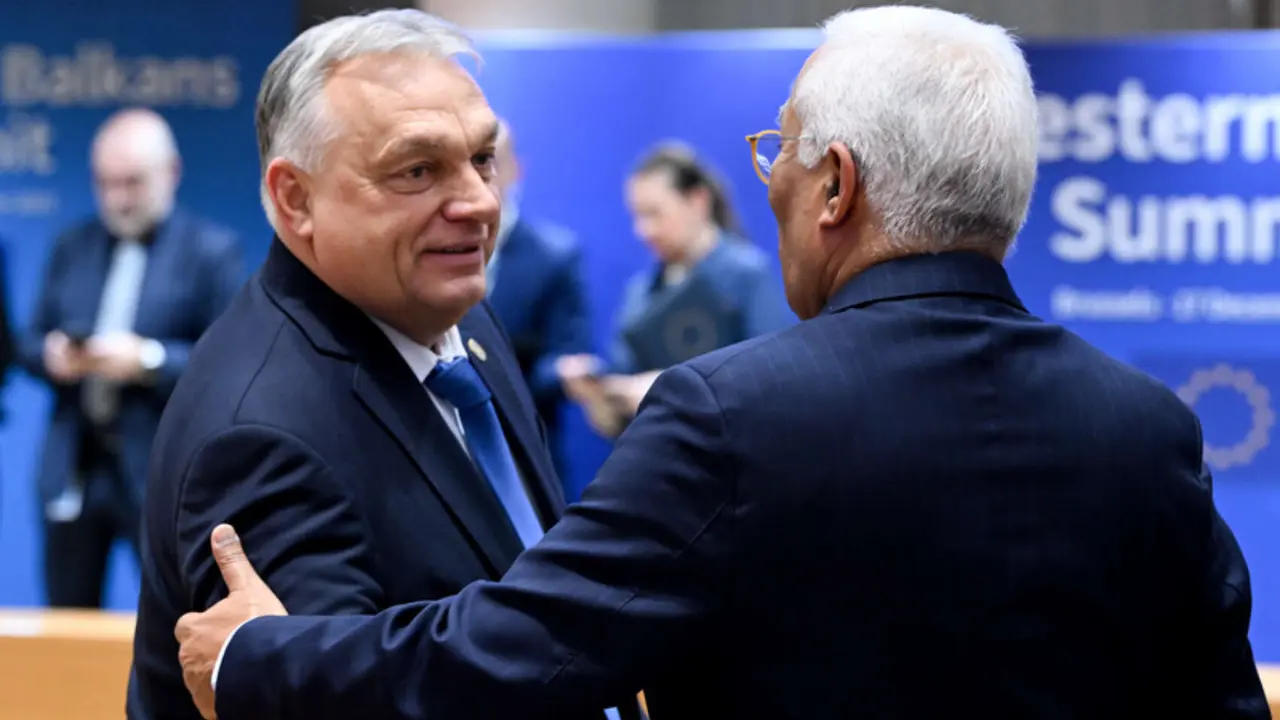 Viktor Orb&aacute;n, primer ministro de Hungr&iacute;a y Ant&oacute;nio Costa, presidente del Consejo Europeo. -/ Consejo Europeo