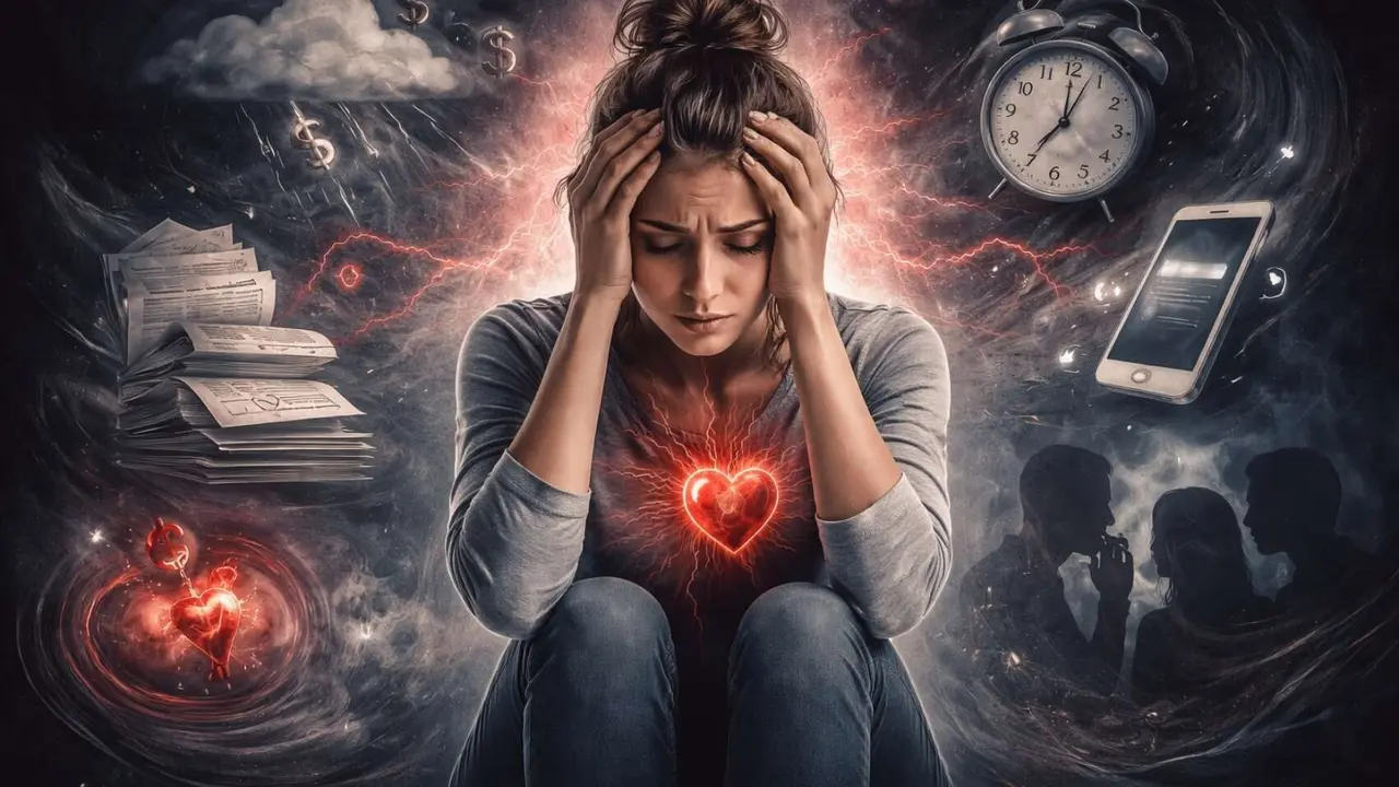 Una mujer con ansiedad. / IA.