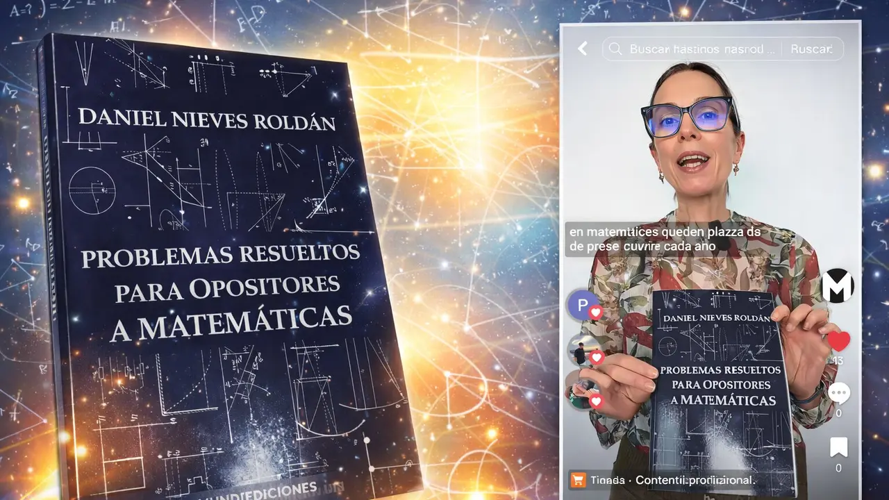 El libro Problemas resueltos para opositores a Matem&aacute;ticas, anunciado en TikTok Shop. / Mundiario