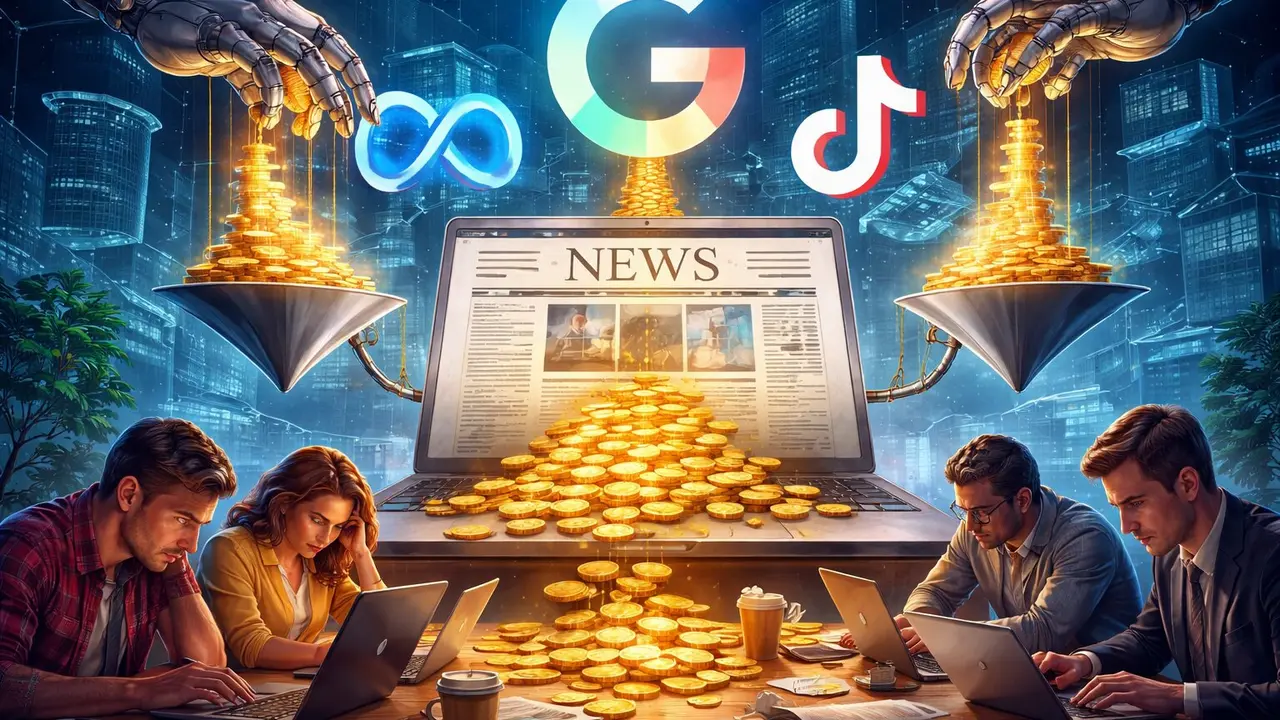 Una ilustraci&oacute;n sobre el periodismo digital y las plataformas. / Mundiario