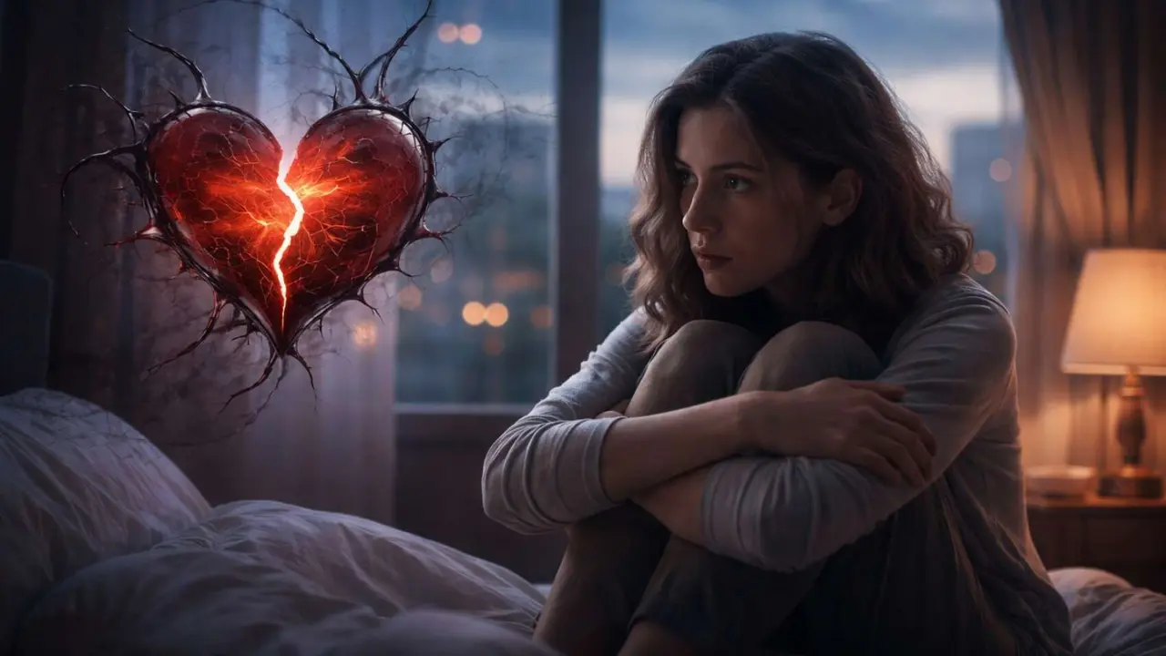 Una joven con el coraz&oacute;n roto. / Pixabay.