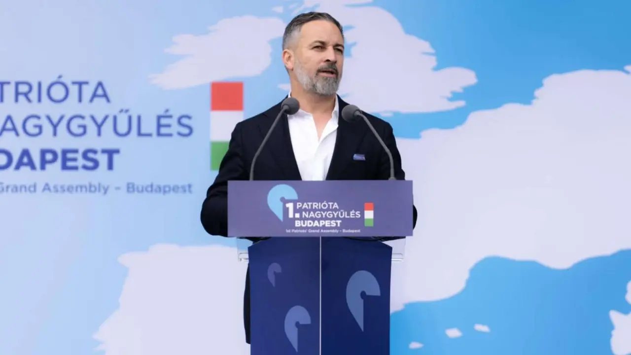 Santiago Abascal, l&iacute;der de Vox en la Asamblea de Patriotas por Europa (PfE). / @Vox_es