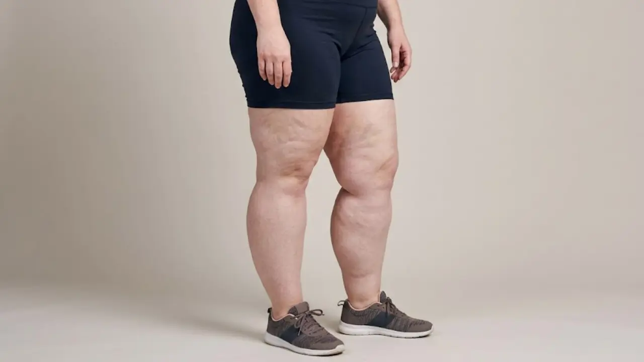 Piernas de una mujer con Lipedema. / IA