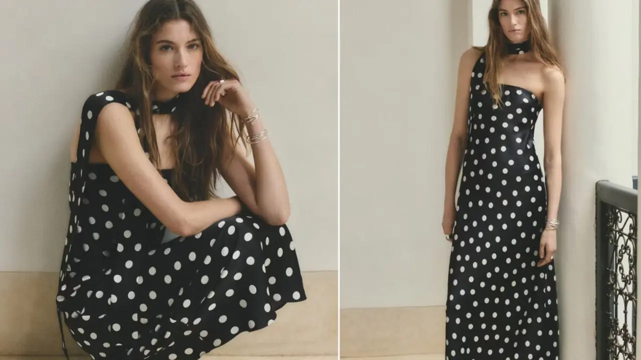 Vestido lunares, Mango.com. (1)