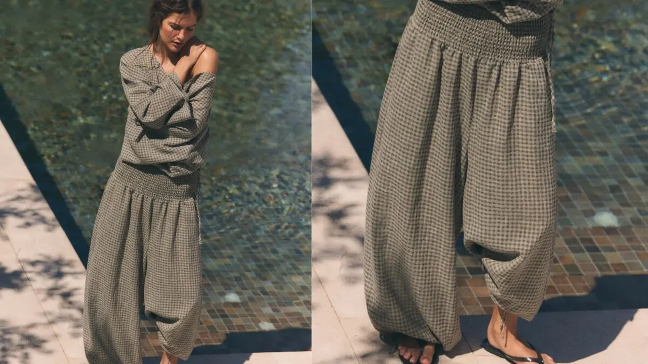 Pantalón elástico, Zara.com.