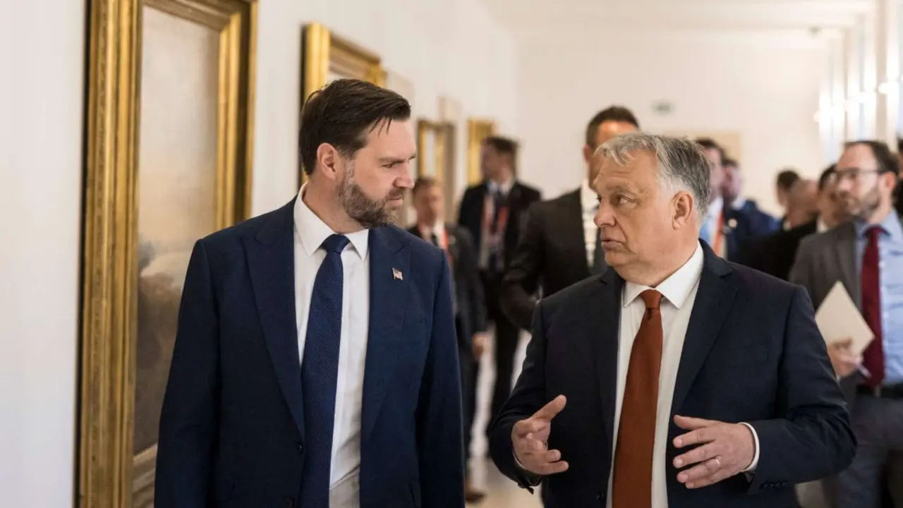 J. D. Vance, vicepresidente de EE UU y Viktor Orb&aacute;n, primer ministro de Hungr&iacute;a. / Facebook