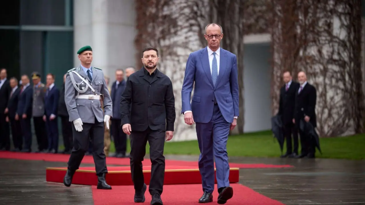 Volod&iacute;mir Zelenski, presidente de Ucrania y Friedrich Merz. / @ZelenskyyUa