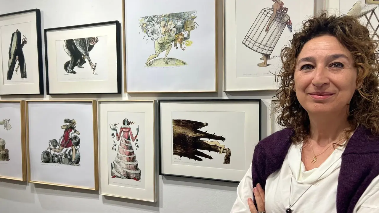 Marilena Nardi en su primera exposici&oacute;n en Barcelona /  Juan Carlos Val&eacute;n