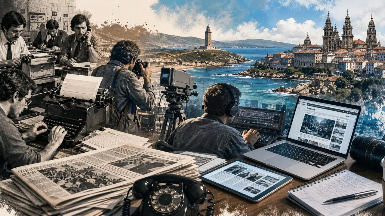 Unha ilustraci&oacute;n ao f&iacute;o do xornalismo na Galicia de hai 35 anos. / Mundiario
