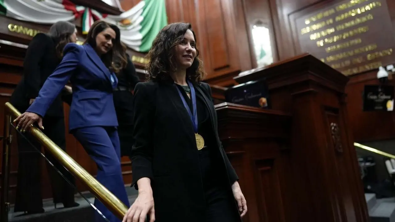 Isabel D&iacute;az Ayuso, presidenta de la Comunidad de Madrid, en el Congreso de Aguascalientes, M&eacute;xico. /@IdiazAyuso.