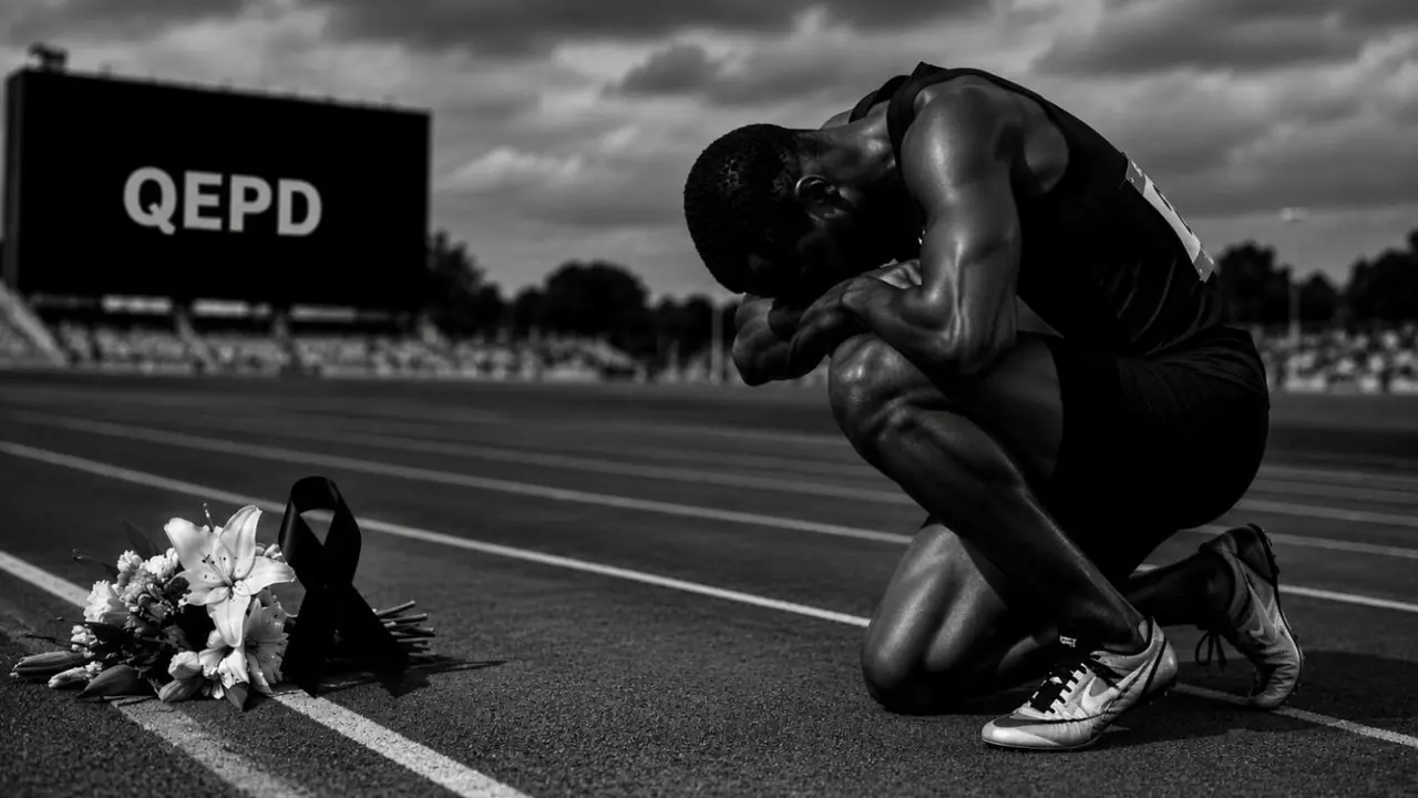 Imagen referencial de luto en el atletismo. /   ChatGPT