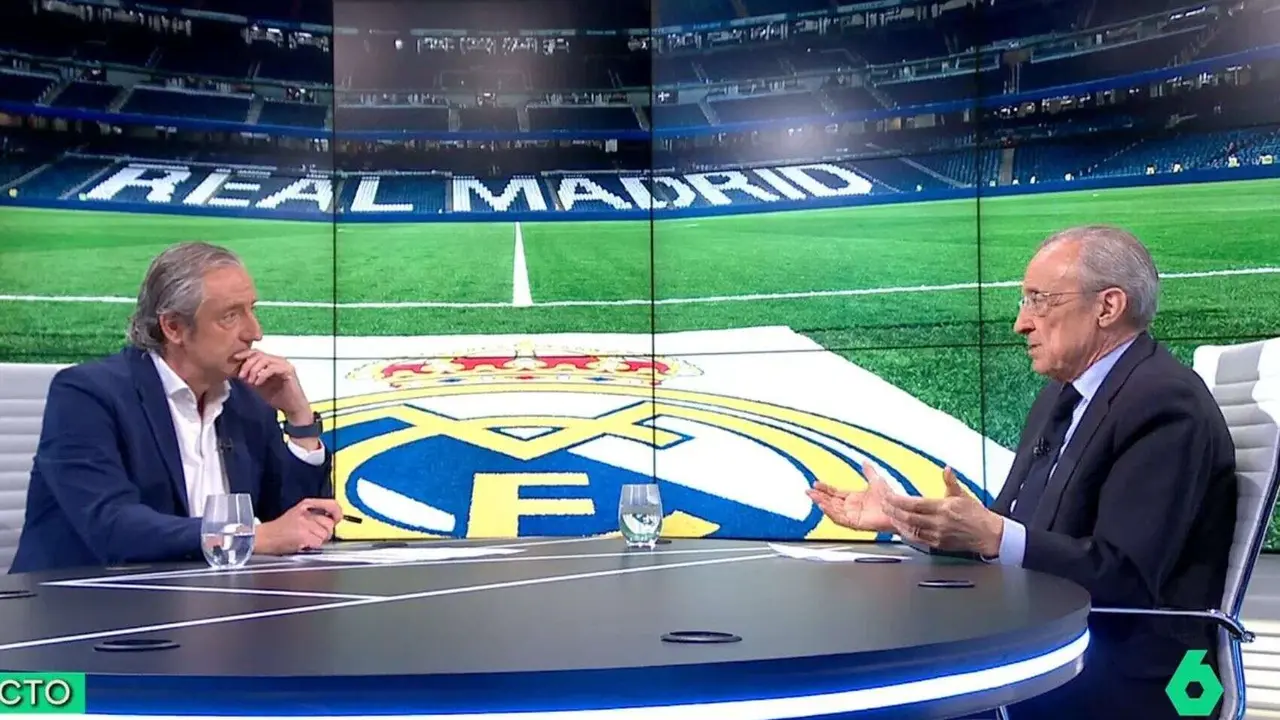 Josep Pedrerol y Florentino P&eacute;rez. / RR SS.