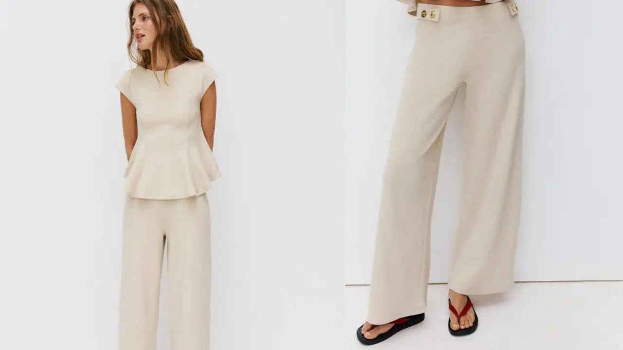 Pantalón recto, Zara.com.