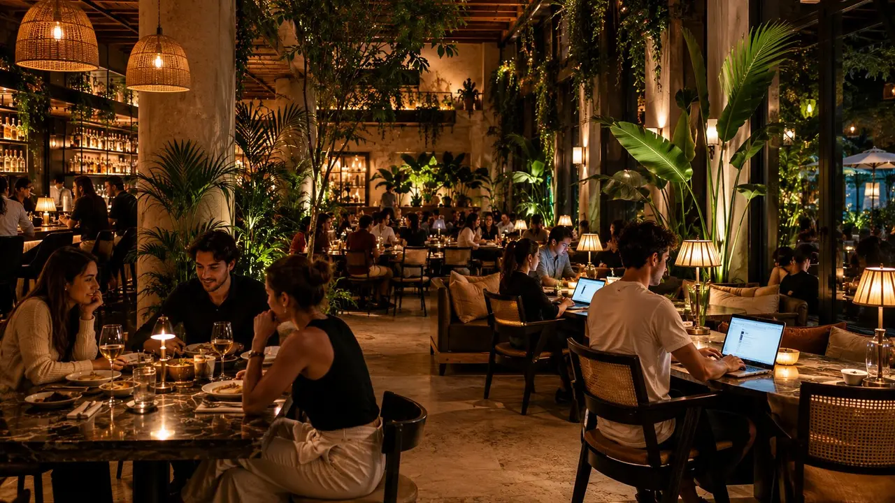 Ambiente acogedor en restaurante moderno. / Mundiario