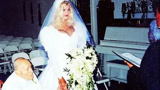 Anna Nicole Smith en su casamiento. / RRSS.