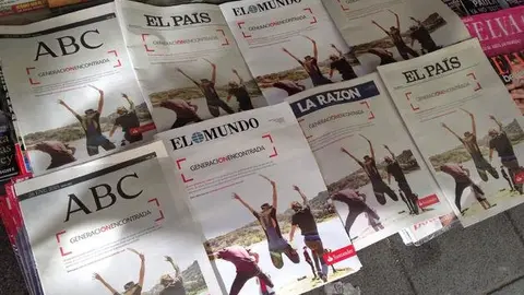 Portadas de los principales peri&oacute;dicos de tirada nacional en Espa&ntilde;a. 