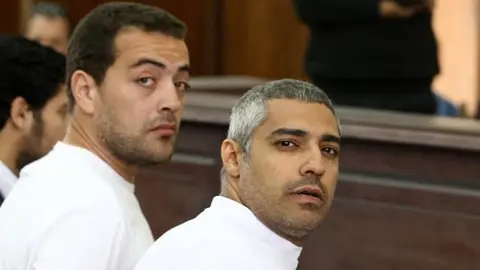 Periodistas de Al Jazeera, Mohamed Fahmy y Baher Mohamed.