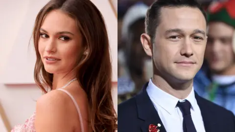 Lily James y Joseph Gordon-Levitt, actores. / RRSS.