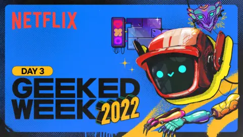 P&oacute;ster promocional de la Semana Geeked 2022: animaci&oacute;n. / Netflix