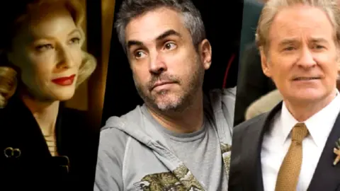 Cate Blanchett, Alfonso Cuar&oacute;n y Kevin Kline. Productora
