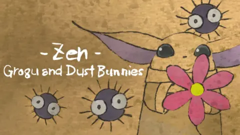 Zen &ndash; Grogu and Dust Bunnies p&oacute;ster oficial. / Disney+