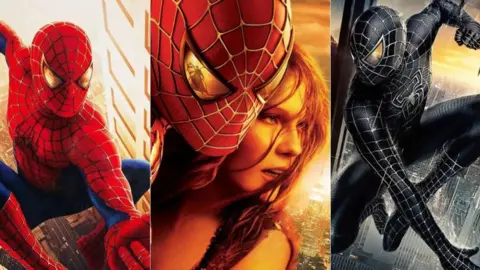 P&oacute;ster oficial de cada pel&iacute;cula de Spider-man. / Sony