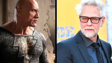 Dwayne Johnson, actor; y James Gunn, director y CEO de DC. / RR SS.