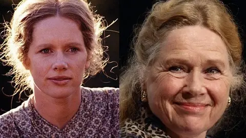 Dos retratos de Liv Ullmann: cuando joven, y actual.