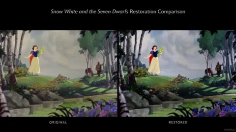 Ejemplo de remasterizaci&oacute;n de Blancanieves. / Disney Plus