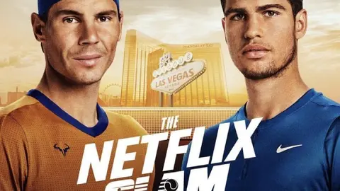 Rafael Nadal y Carlos Alcaraz. / @netflix