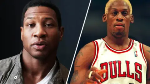 Jonathan Majors, Dennis Rodman. / RRSS
