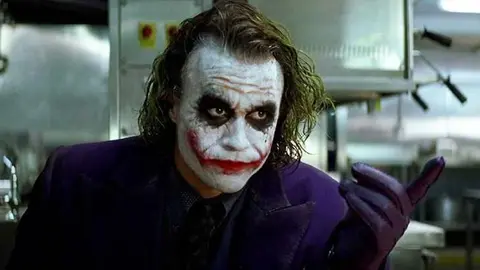 Heath Ledger y su memorable Joker en Batman: Dark Knight. / Productora