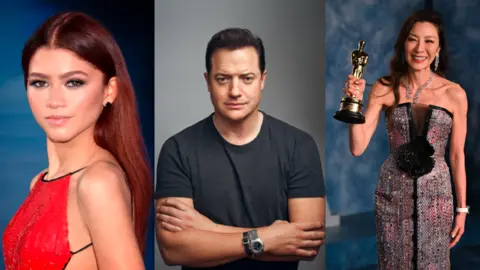 Zendaya, Brendan Fraser y Michelle Yeoh. / Mundiario