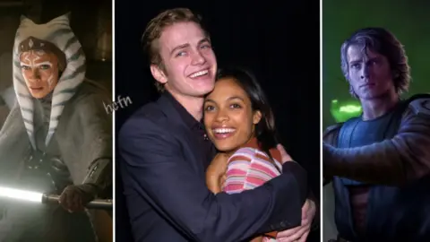 Rosario Dawson y Hayden Christensen. / Tumblr
