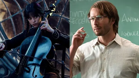 Jenna Ortega y Glen Powell, actores. / Im&aacute;genes de IMDb