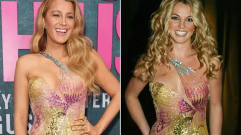 Blake Lively y el vestido de Britney Spears. / RRSS