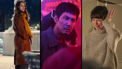 Paloma negra, El juego del calamar y The Listeners. / Netflix y Filmin.