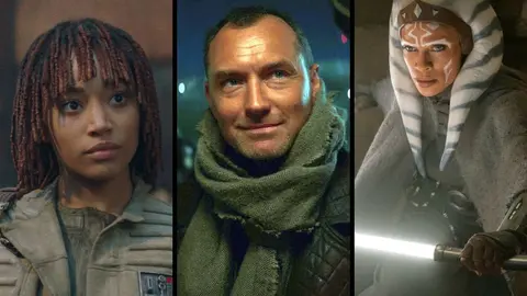The Acolyte, Skeleton Crew y Ahsoka. / Disney.