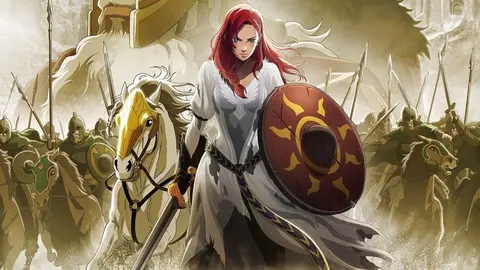 P&oacute;ster de El se&ntilde;or de los anillos:  La guerra de los Rohirrim. / RR SS