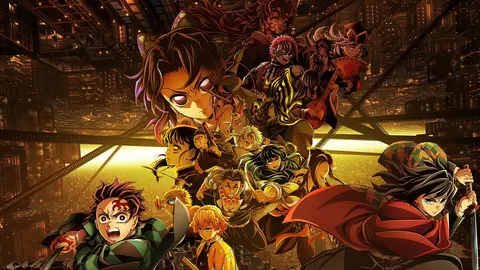 P&oacute;ster de Guardianes de la Noche: Kimetsu no Yaiba &ndash; La Fortaleza Infinita: Parte 1. / RR SS