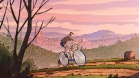 P&oacute;ster de La bicicleta de Bartali. / RR SS