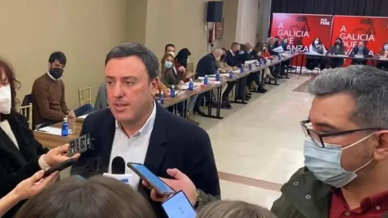 Valent&iacute;n Gonz&aacute;lez Formoso durante una reuni&oacute;n de la CENG del PSdeG. / PSdeG-PSOE