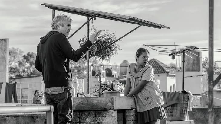 Alfonso Cuarón en plena filmación de su película Roma / ©Netflix