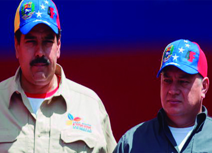 Nicolás Maduro, presidente de Venezuela; y Diosdado Cabello, vicepresidente primero del Partido Socialista de Venezuela (PSUV). RR SS 