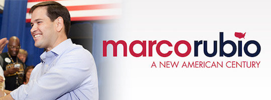 Cartel de campaña de Marco Rubio.