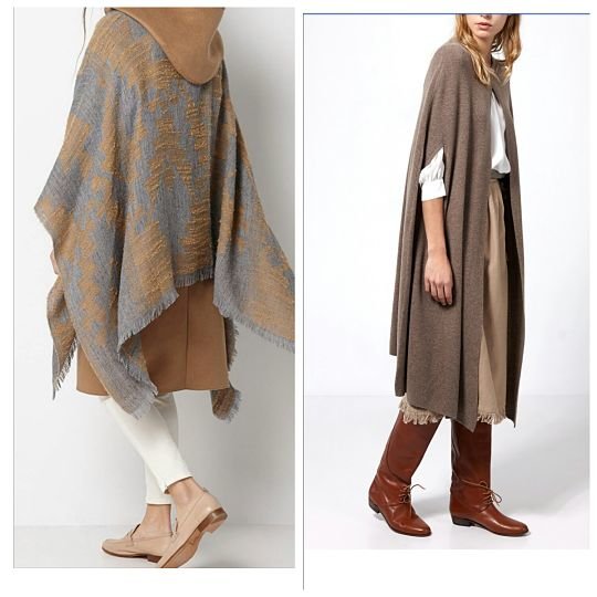Poncho y capa de la colección otoño-invierno de Intropia.